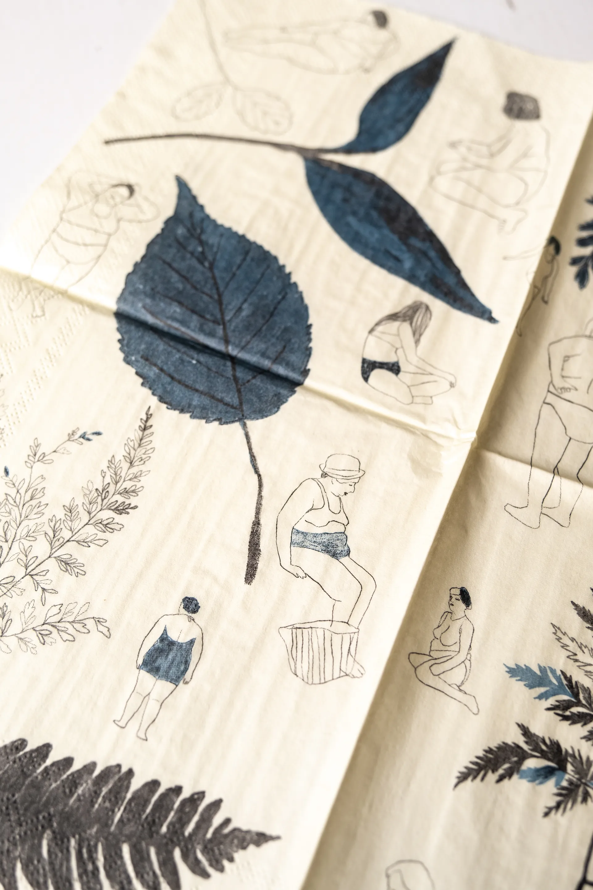 Saltholmen servett 25-pack, Gul-grå Fine Little Day