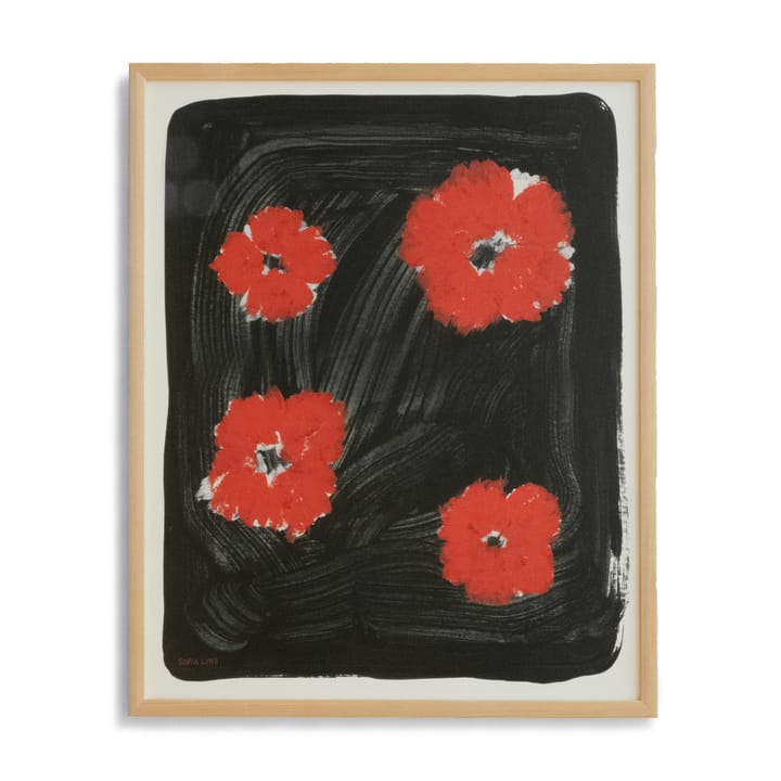 Scarlet pimpernel poster 40x50 cm - Röd-svart - Fine Little Day