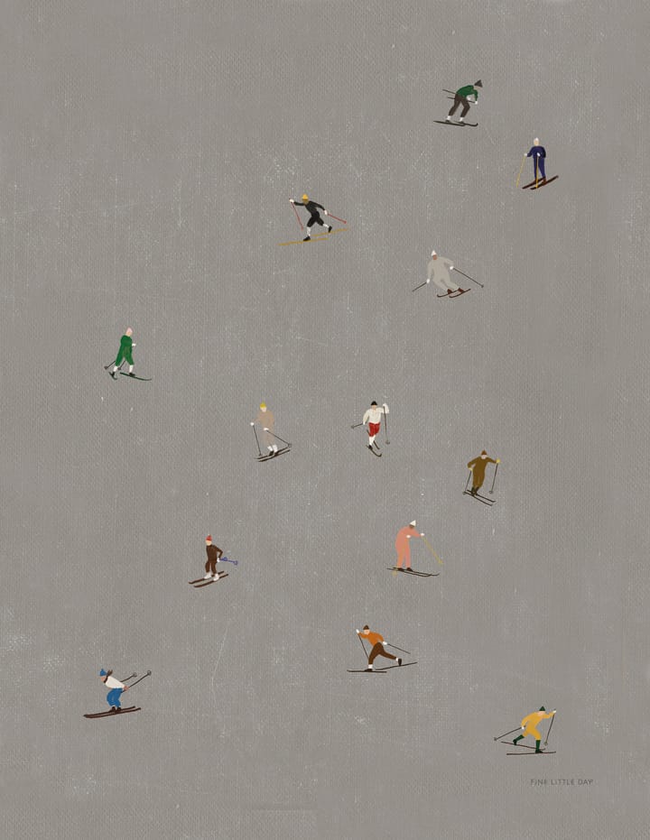 Skiers poster 40x50 cm - Grå - Fine Little Day