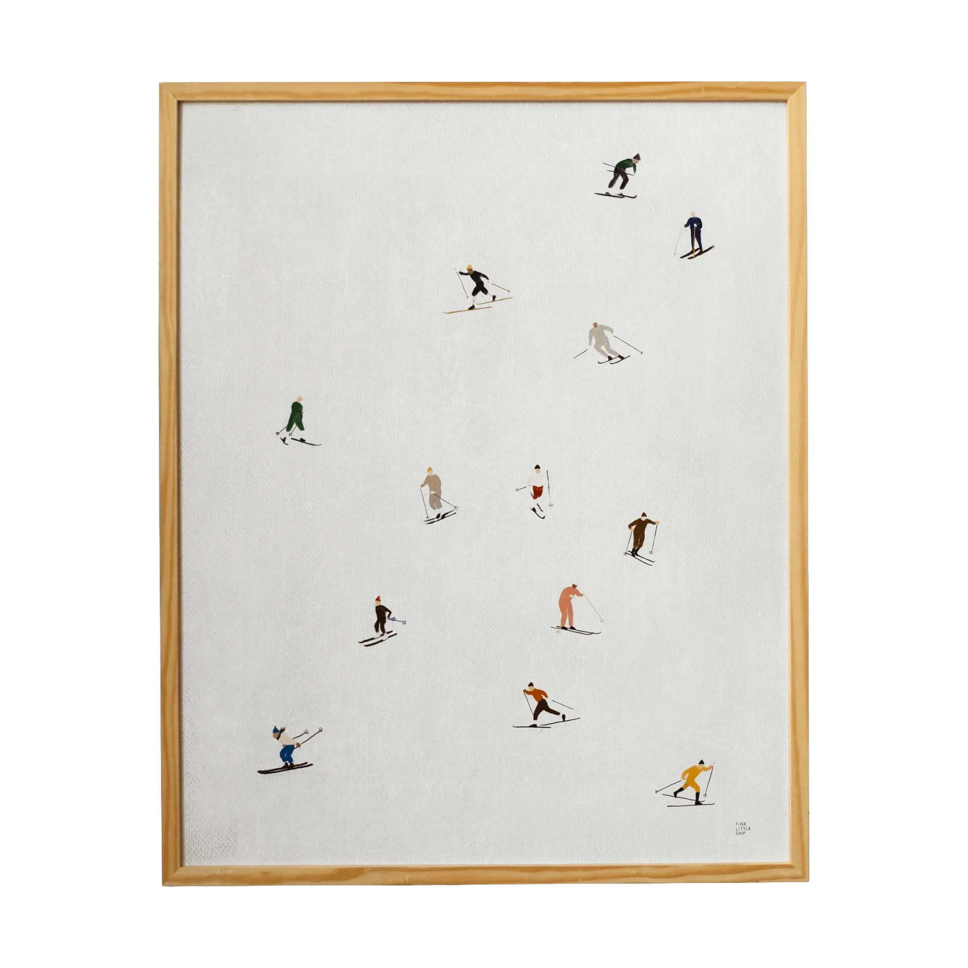 Skiers poster 40x50 cm, Ljusgrå Fine Little Day