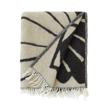 Snäcka pläd 130x190 cm - Coal-Beige - Fine Little Day