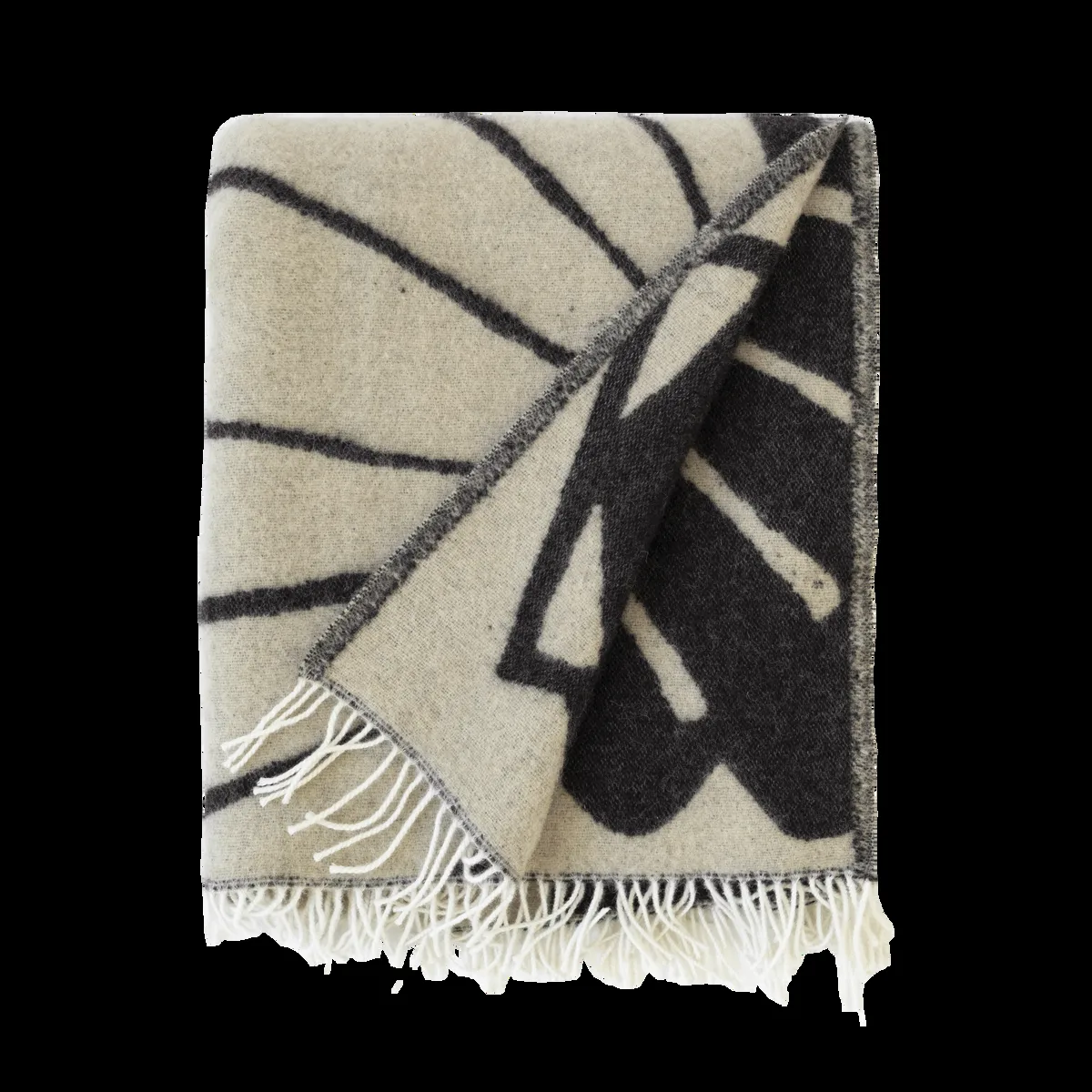 Fine Little Day Snäcka pläd 130x190 cm Coal-Beige