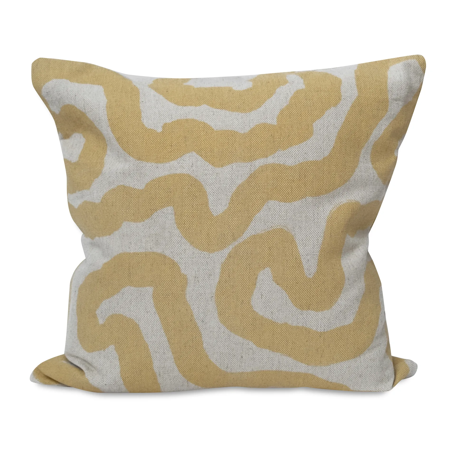 Spår kuddfodral 48x48 cm, Gul Fine Little Day