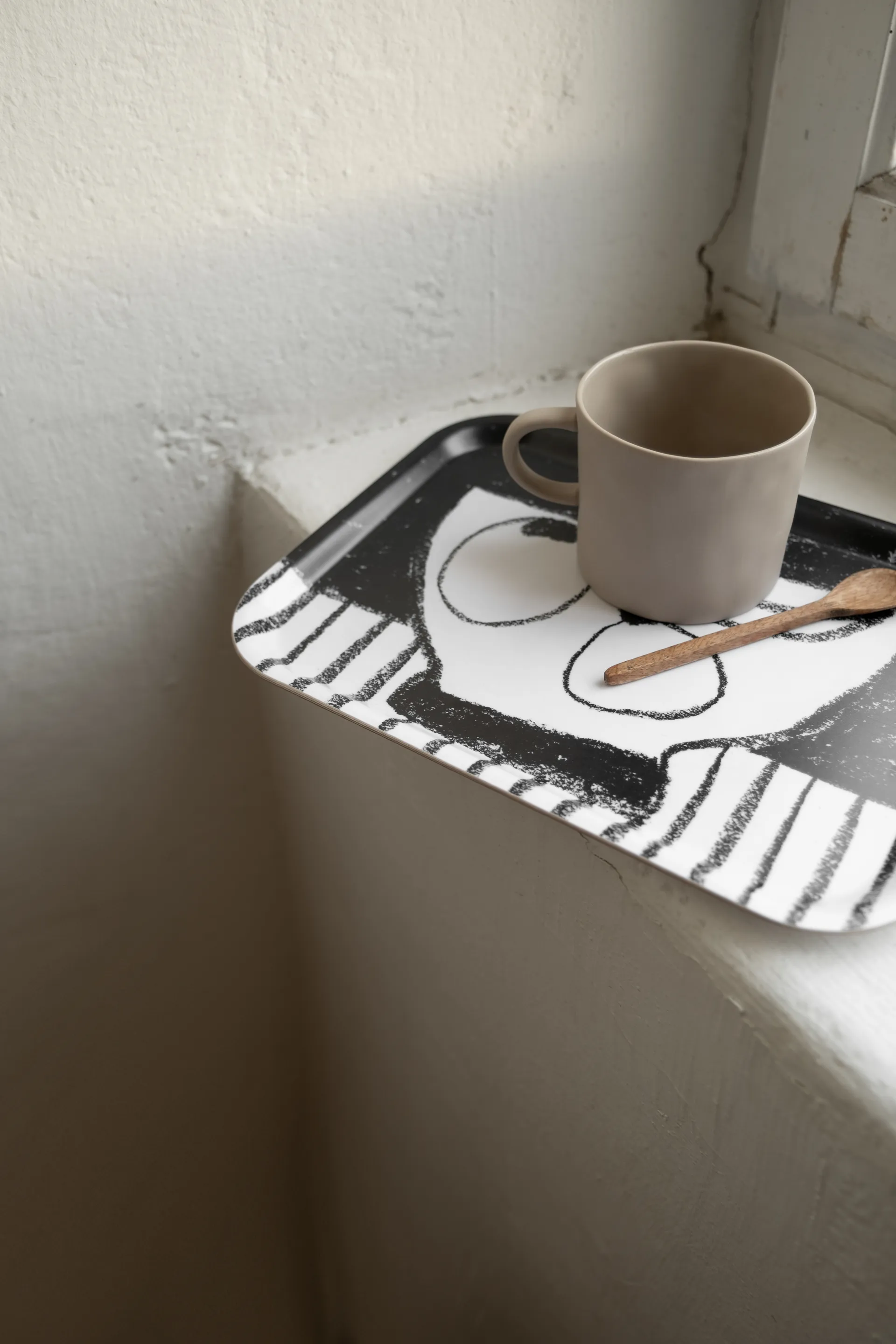 Stilleben bricka 20x27 cm, Svart-vit Fine Little Day