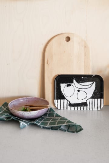 Stilleben bricka 20x27 cm - Svart-vit - Fine Little Day