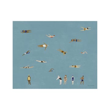 Swimmers poster - Blue, 40x50 cm - Fine Little Day