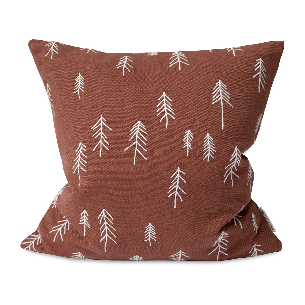 Fine Little Day Tall kuddfodral 48x48 cm Terracotta-vit