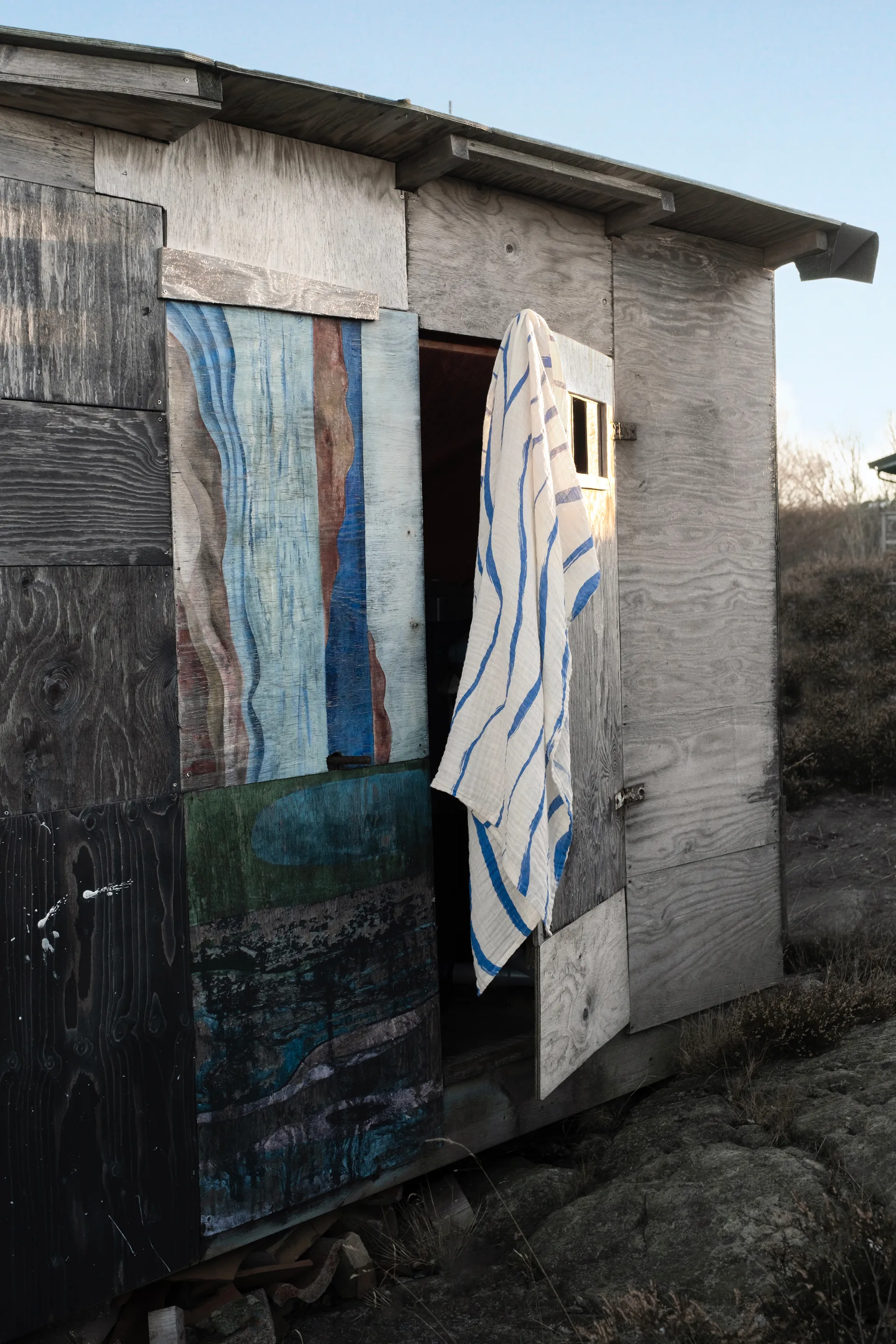 Våg muslinfilt 120x120 cm, Blue Fine Little Day