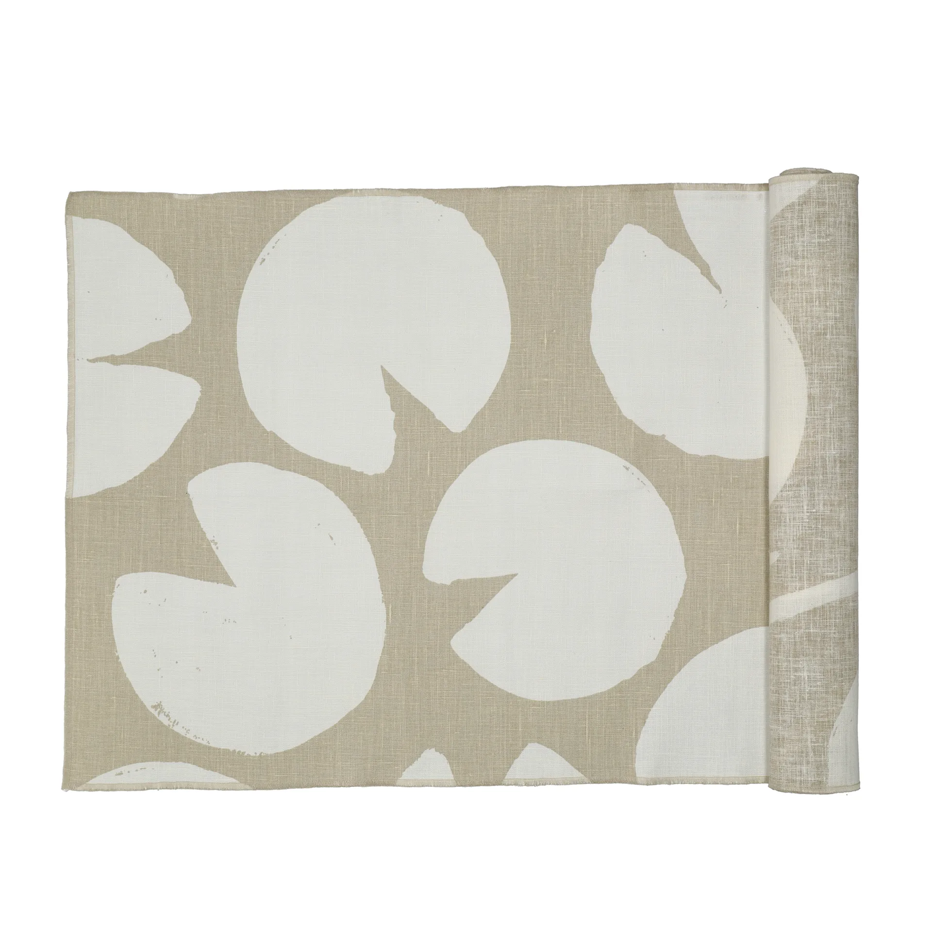 Water lilies bordslöpare 45x150 cm, Sand-vit Fine Little Day