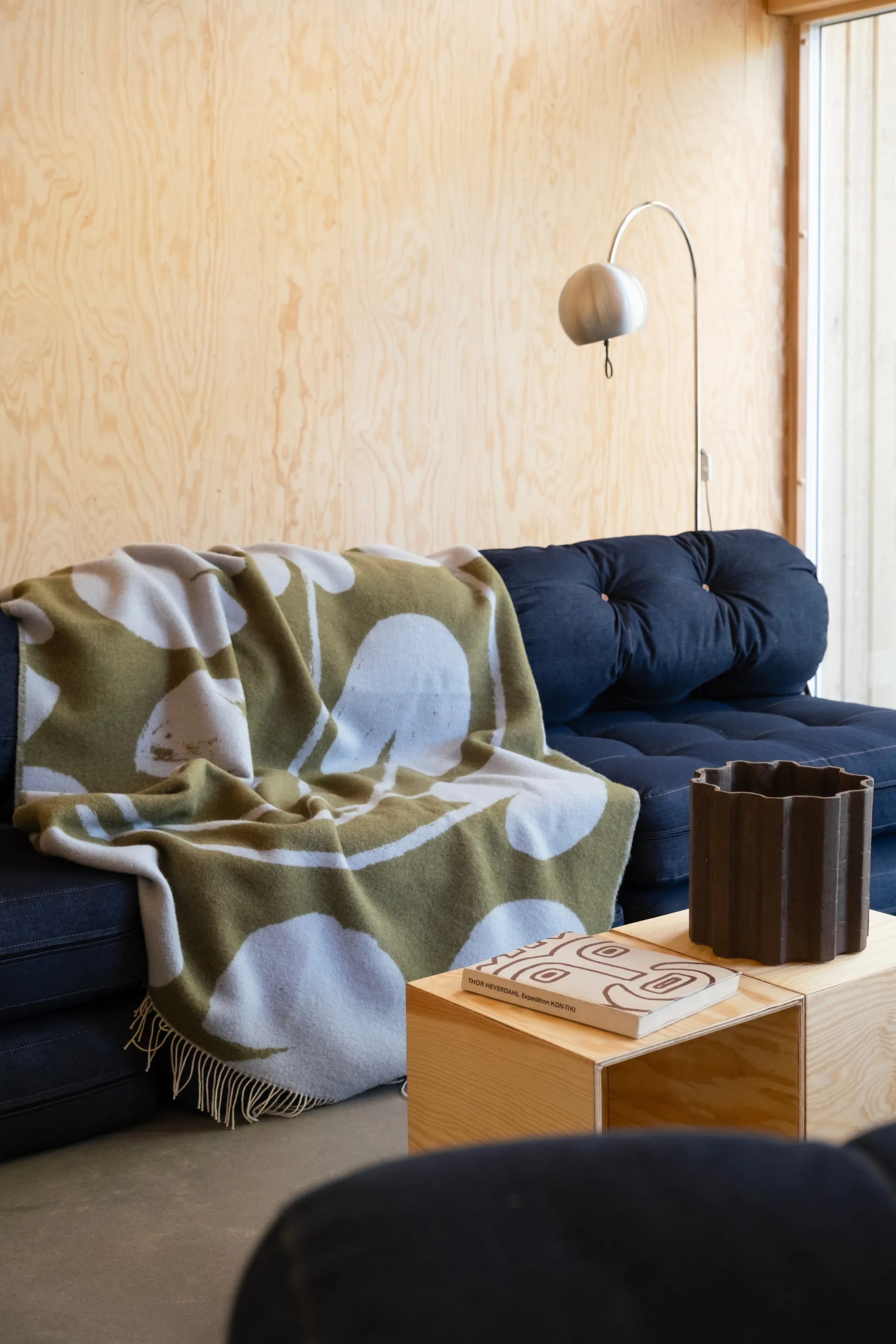 Water lilies pläd 130x220 cm, Blue-green Fine Little Day