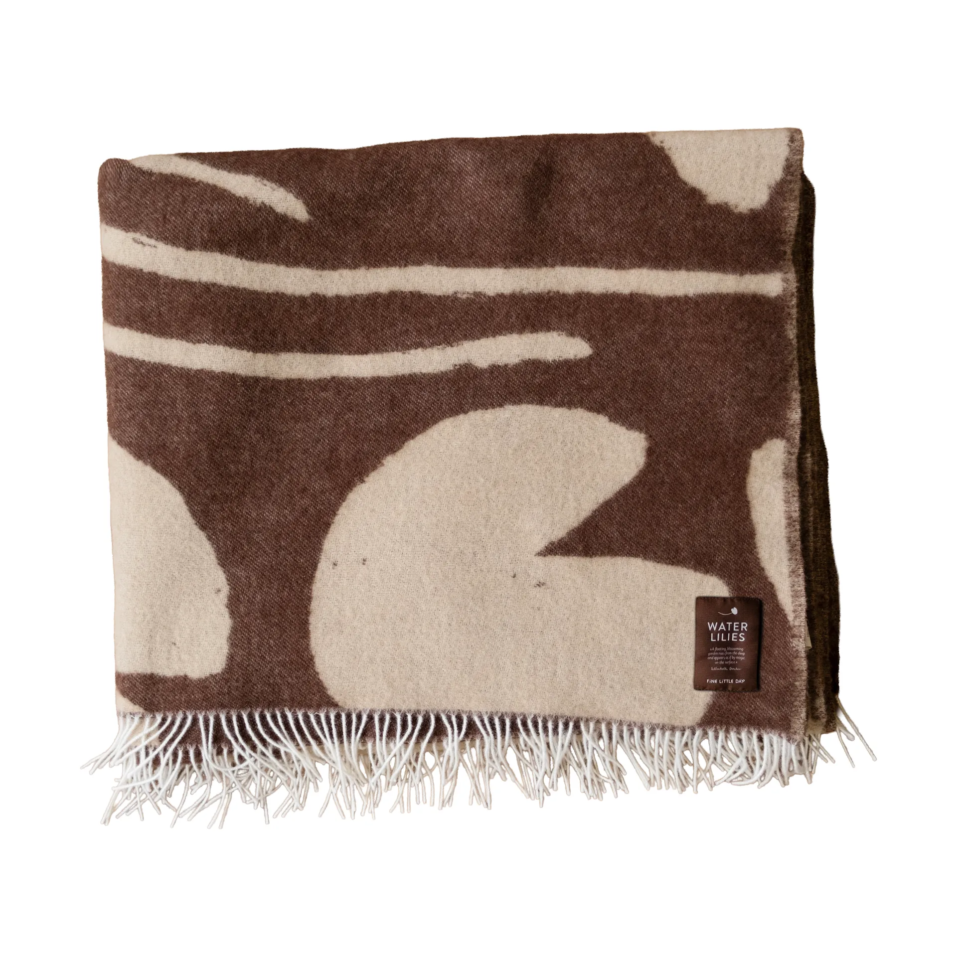 Water lilies pläd 130x220 cm, Brown Fine Little Day