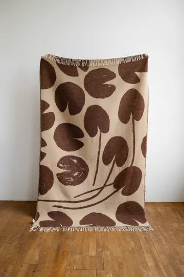 Water lilies pläd 130x220 cm - Brown - Fine Little Day