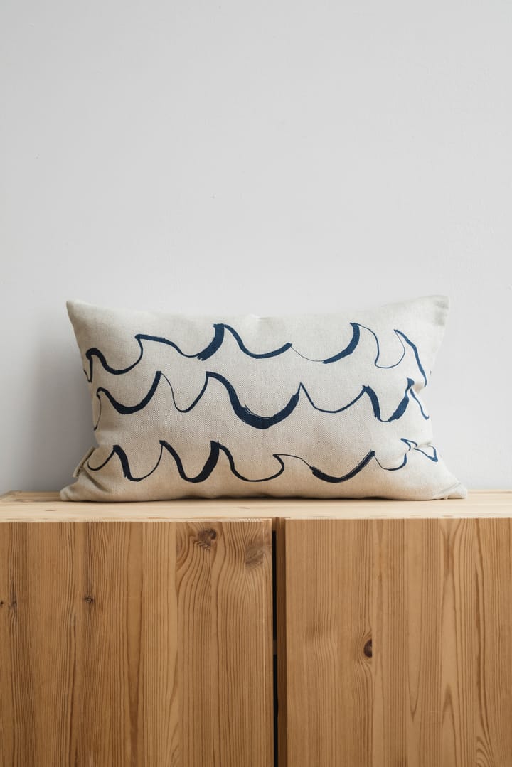 Wave kuddfodral 38x58 cm, Blå Fine Little Day