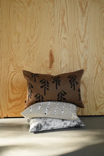 Weeping birch kuddfodral - Brown, 38x58 cm - Fine Little Day