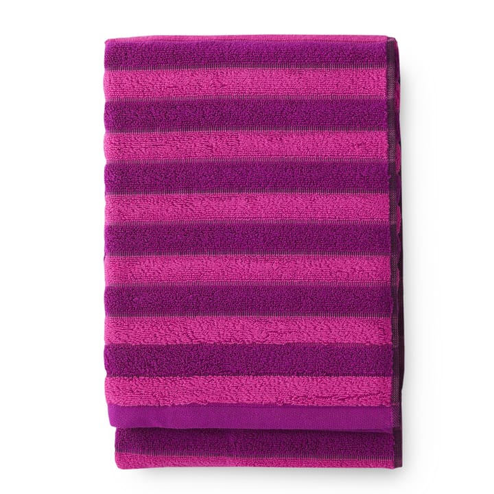 Reiluraita handduk 70x150 cm, rosa-fuchsia Finlayson