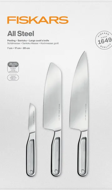 All Steel knivset - 3 delar - Fiskars