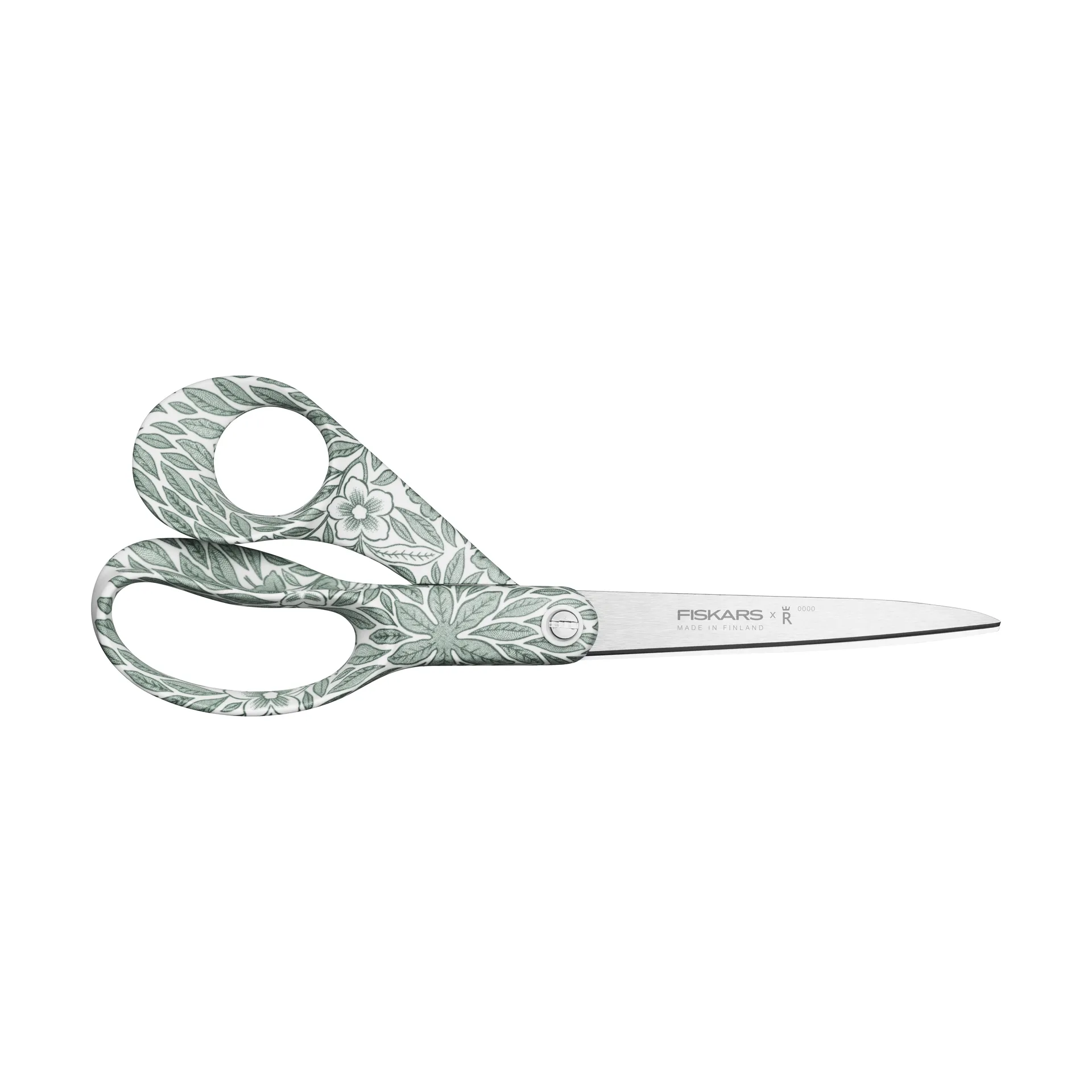 Fiskars x Rörstrand universalsax, Ostindia Floris grön, 21 cm Fiskars