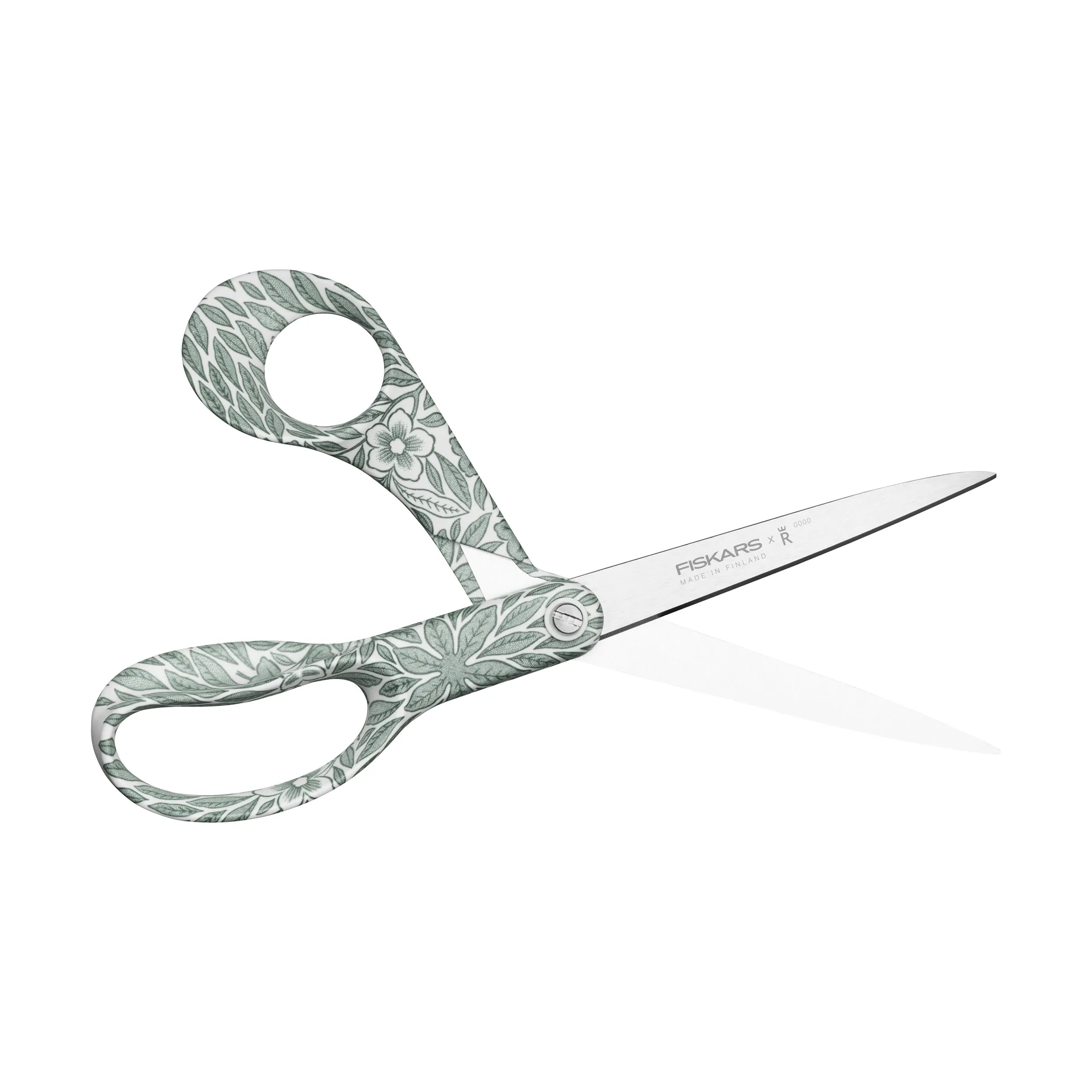 Fiskars x Rörstrand universalsax, Ostindia Floris grön, 21 cm Fiskars