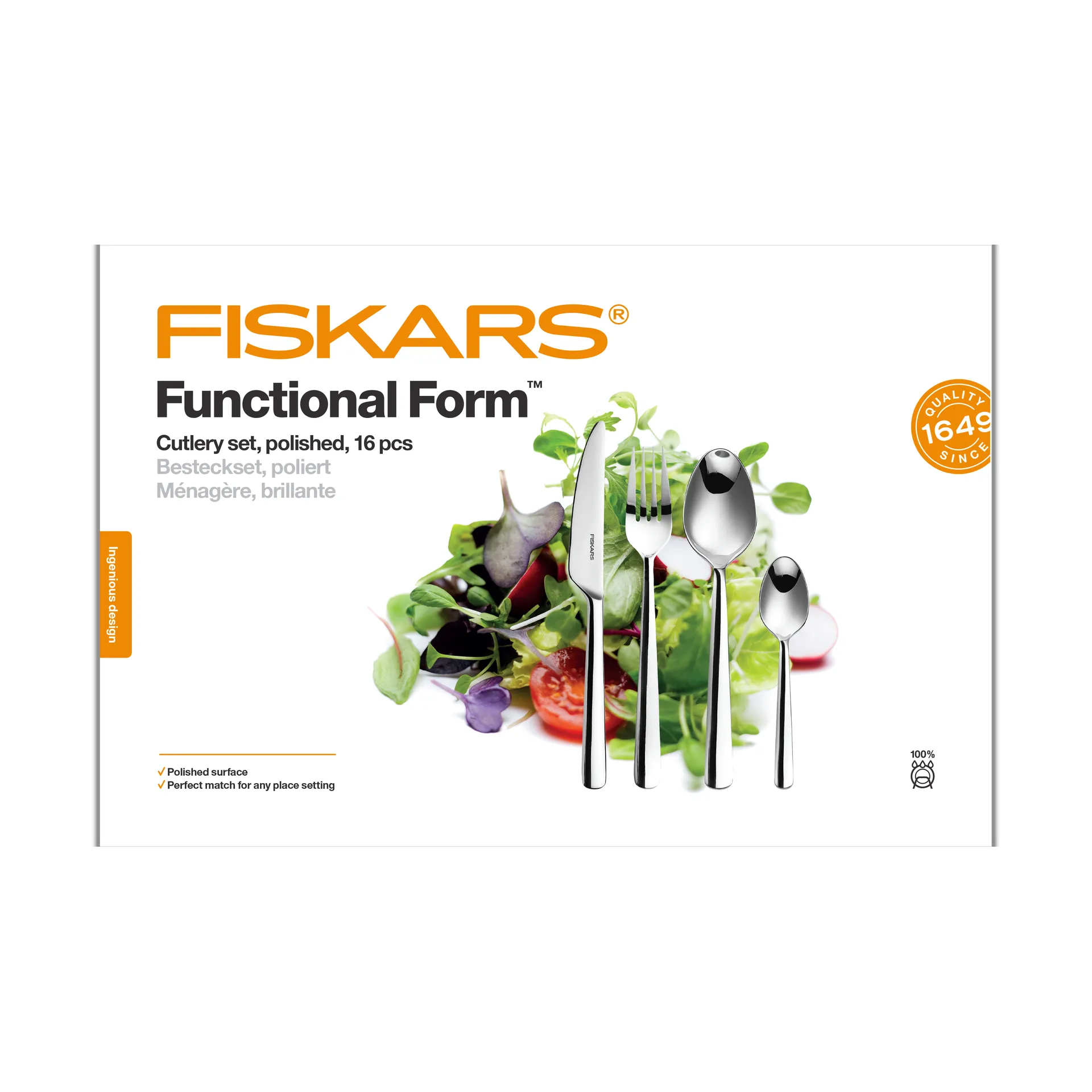 Functional Form bestickset blank, 16 delar Fiskars