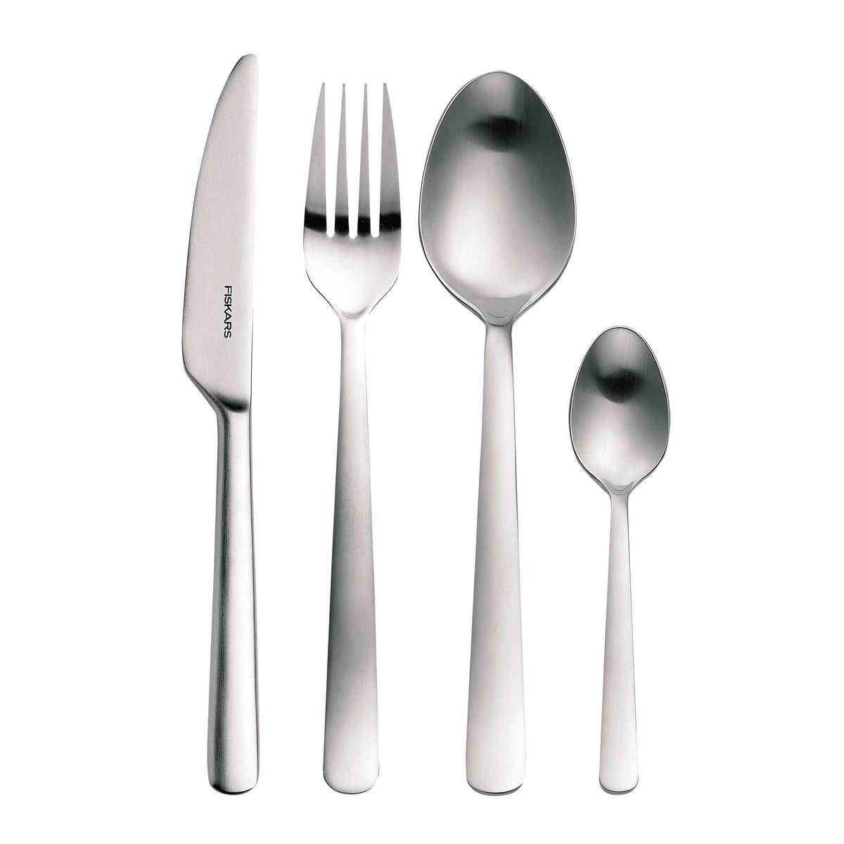 Fiskars Functional Form bestickset matt 16 delar | Skandinavisk Design | Bestickset | Silverfärgad