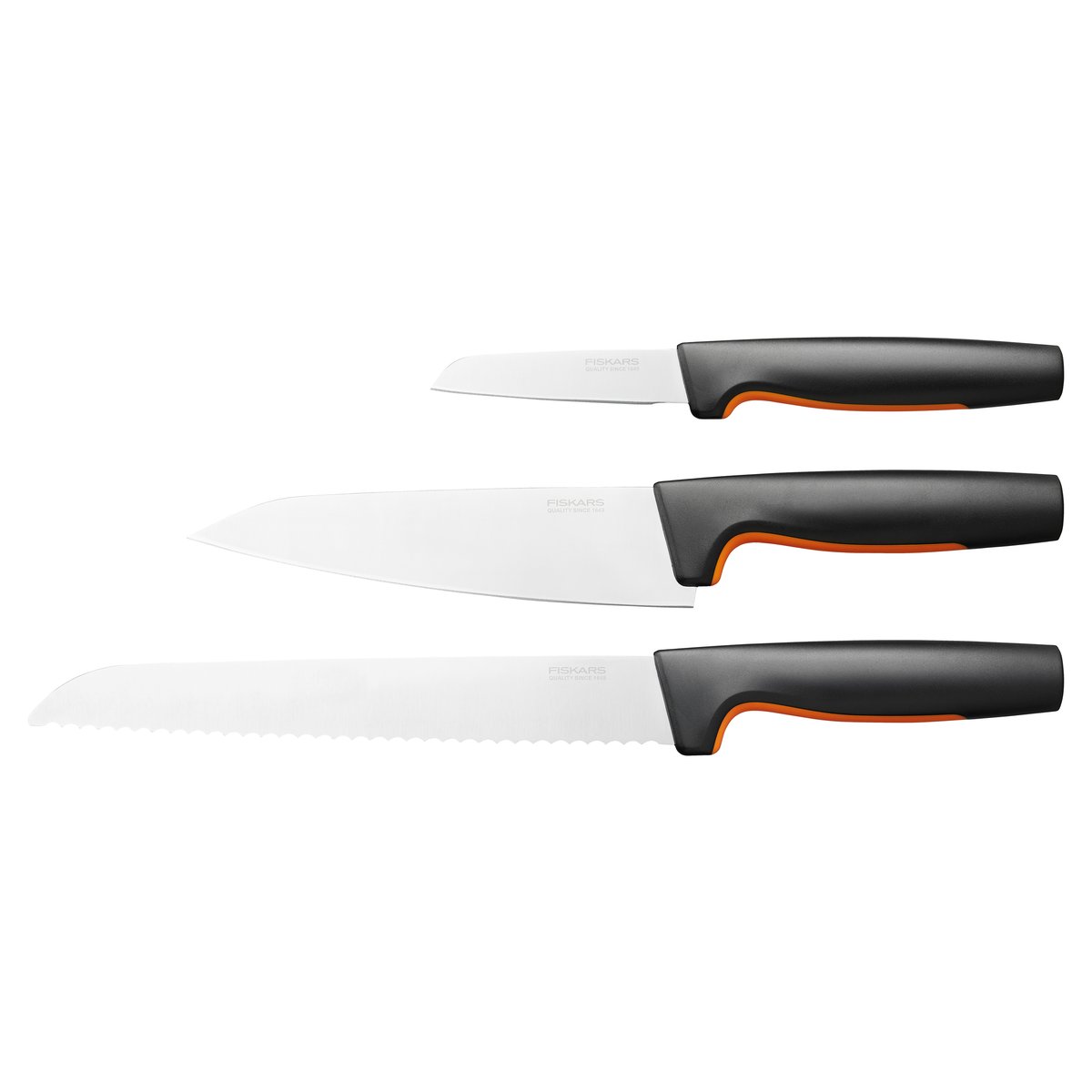Fiskars Functional Form knivset 3 delar | Skandinavisk Design | Knivset | Svart