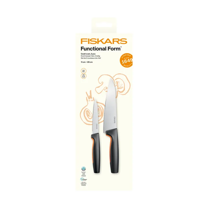 Functional Form kockknivset - Rostfritt stål, 2 delar - Fiskars