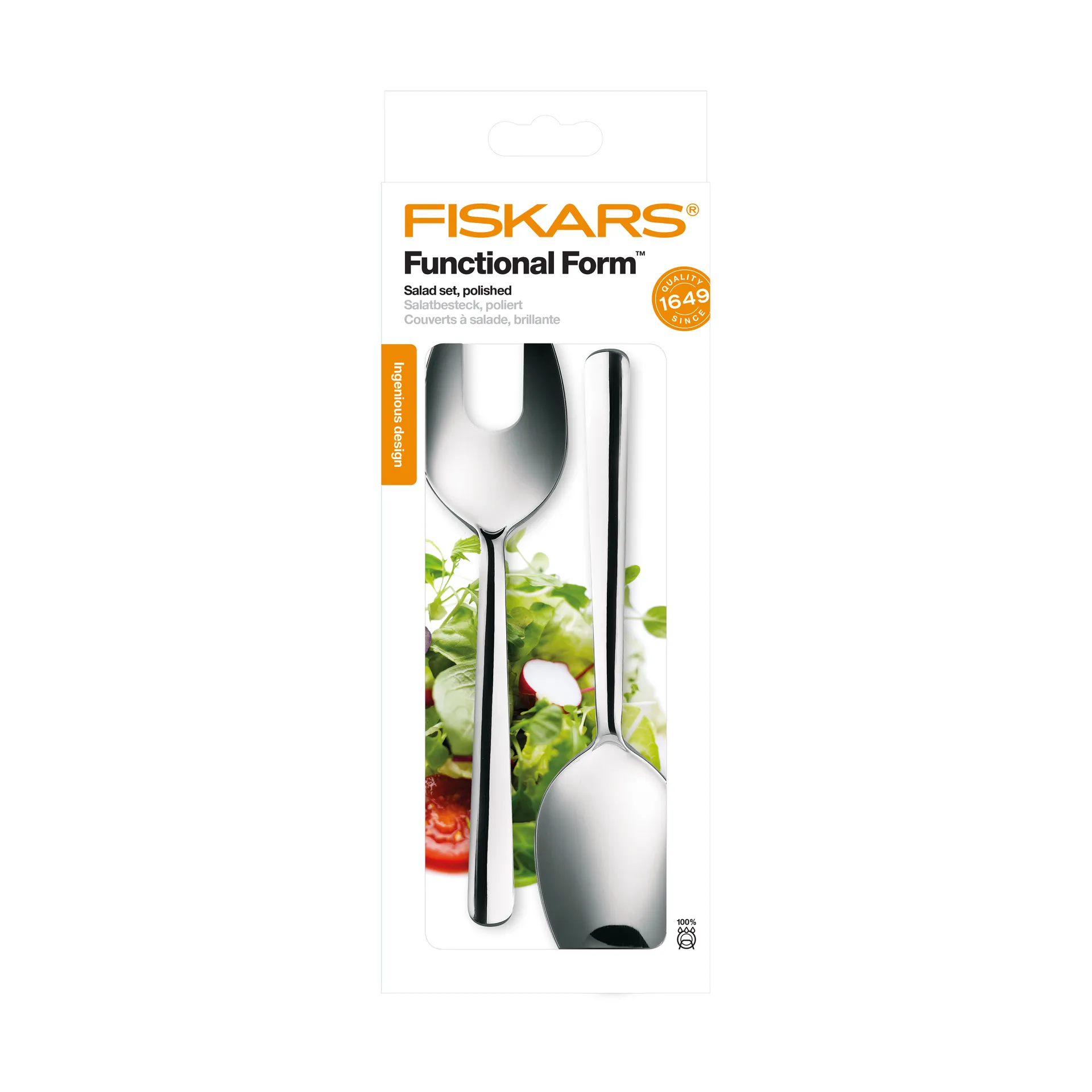 Functional Form salladsbestick 2 delar, Blank Fiskars
