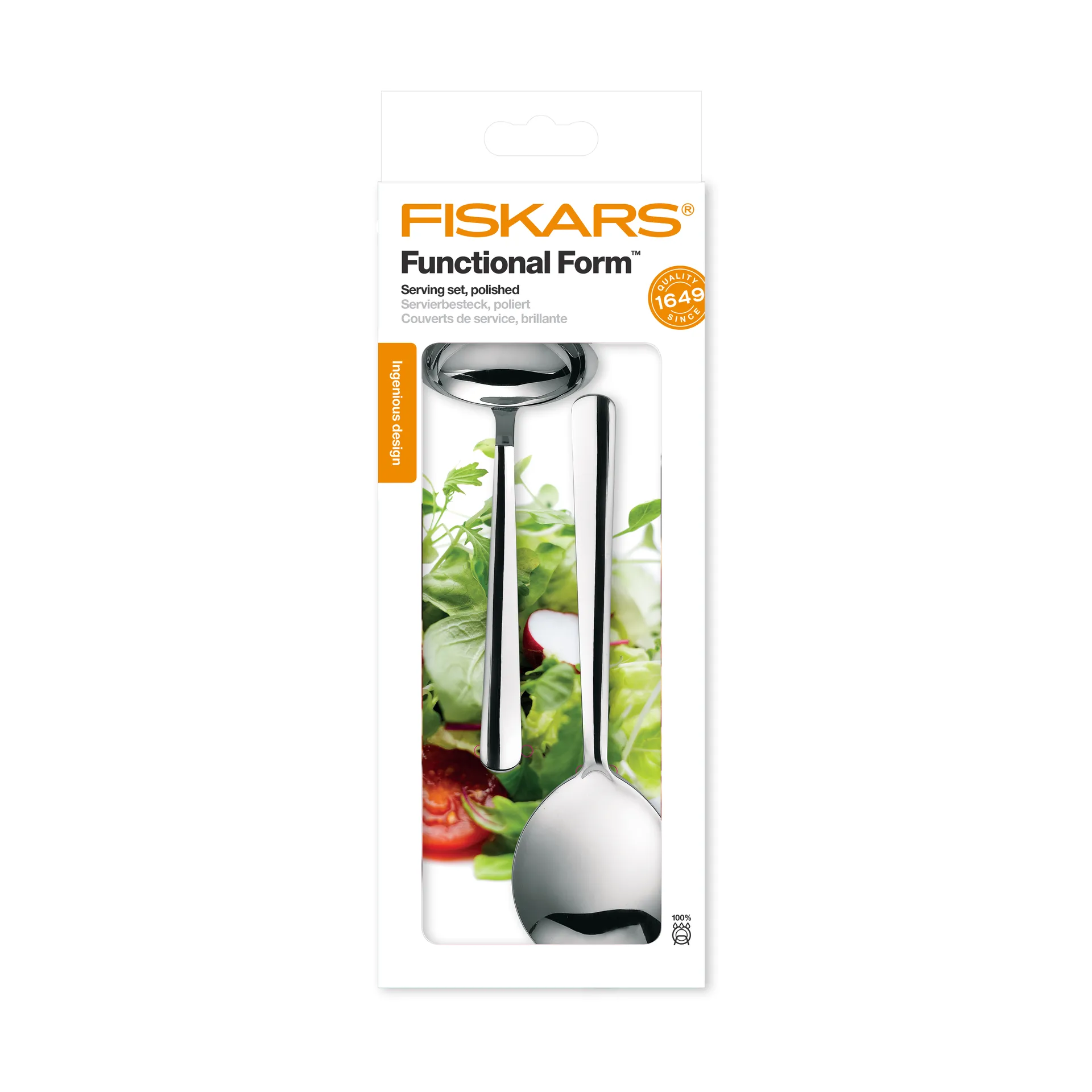 Functional Form serveringsbestick 2 delar, Blank Fiskars