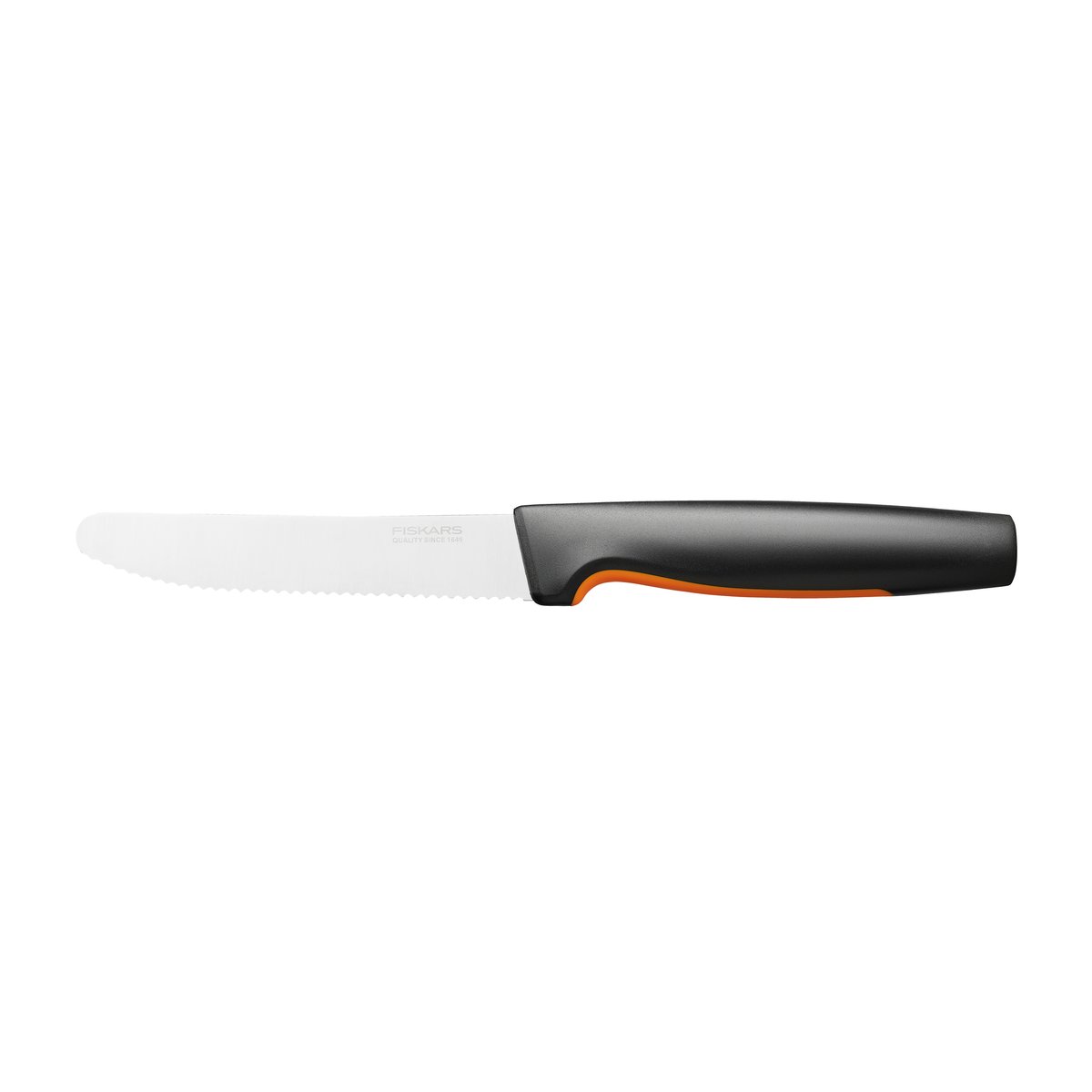 Fiskars Functional Form tomatkniv 12 cm | Skandinavisk Design | Grönsaksknivar | Svart