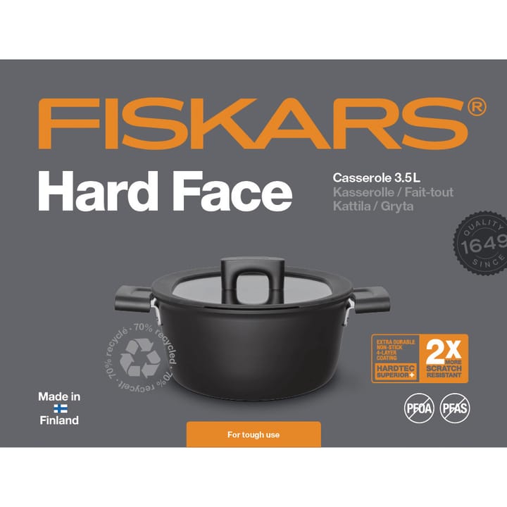 Hard Face gryta med lock - 3,5 L - Fiskars