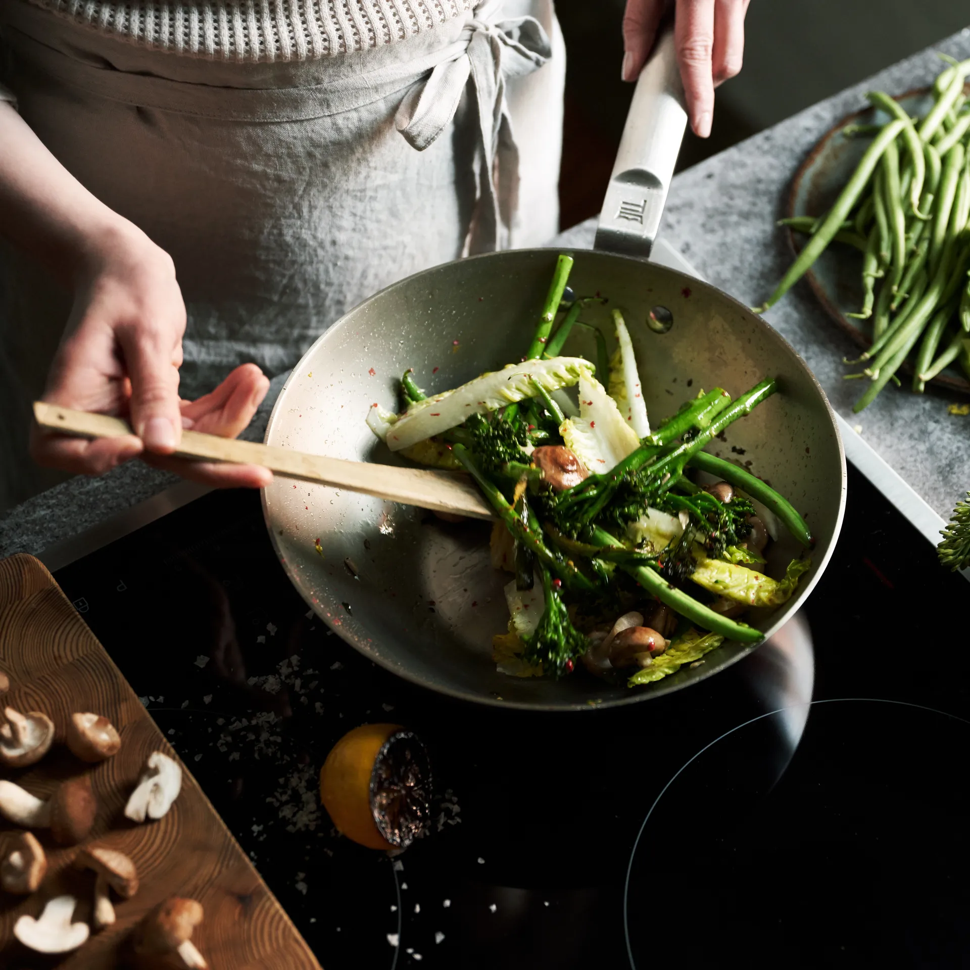 Norden wokpanna rostfritt stål, 28 cm Fiskars