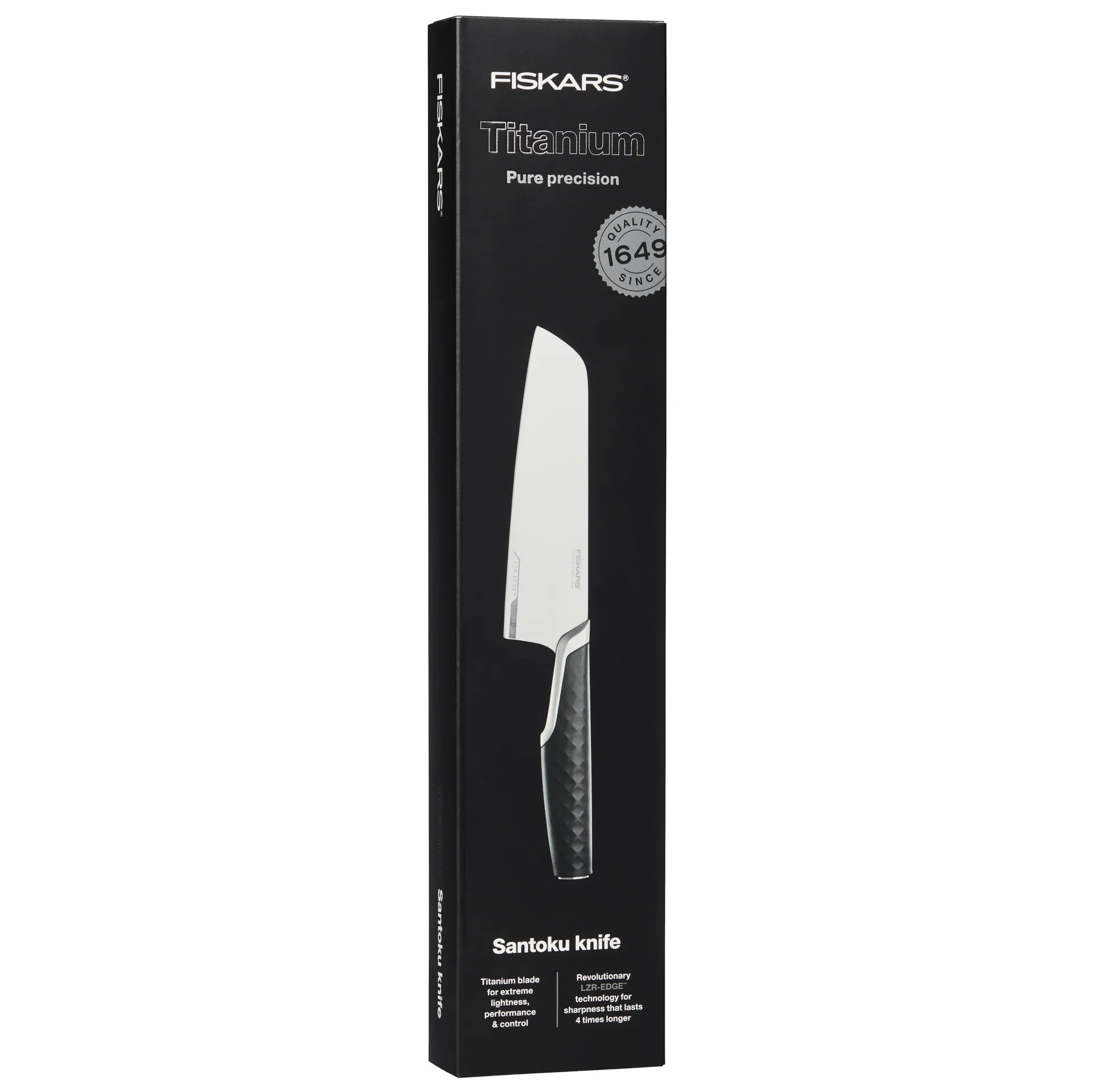 Titanium santokukniv 16 cm, Svart Fiskars