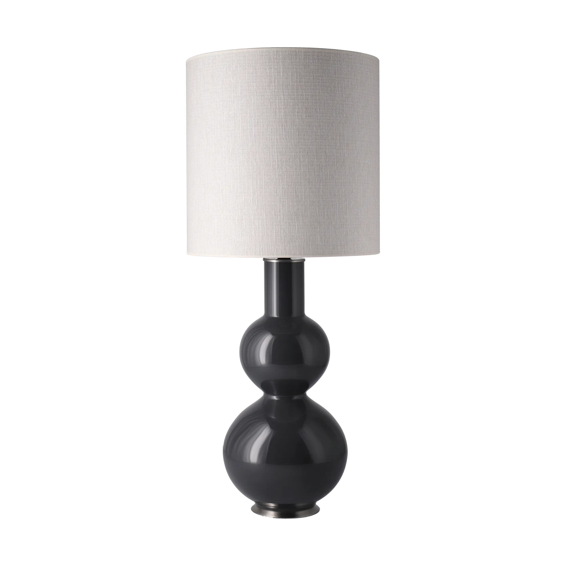 Augusta bordslampa grå lampfot, Babel Beige M Flavia Lamps