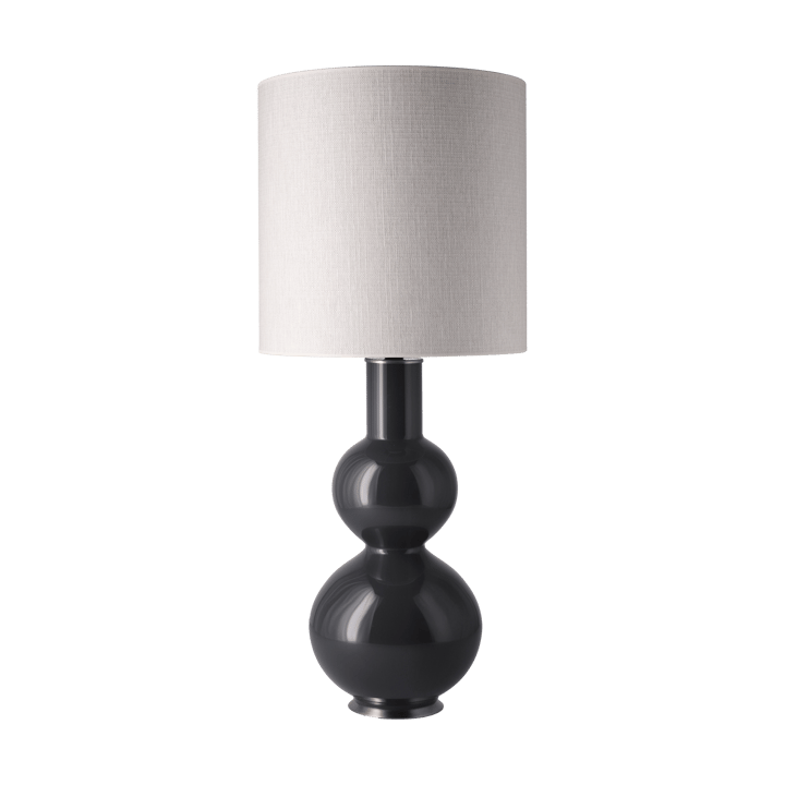 Augusta bordslampa grå lampfot - Babel Beige M - Flavia Lamps