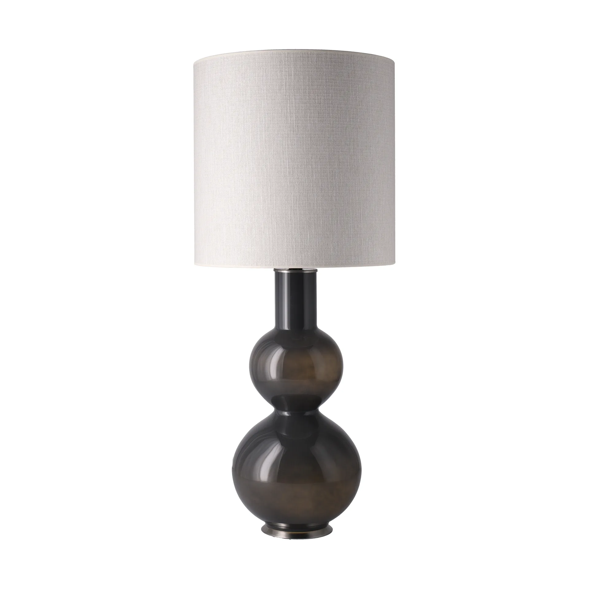 Augusta bordslampa grå lampfot, Babel Beige M Flavia Lamps