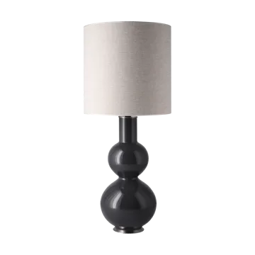 Augusta bordslampa grå lampfot - London Beige M - Flavia Lamps