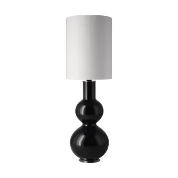 Augusta bordslampa svart lampfot - Babel Beige L - Flavia Lamps