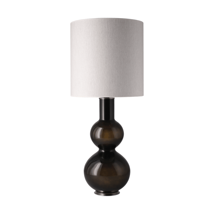 Augusta bordslampa svart lampfot, Babel Beige M Flavia Lamps