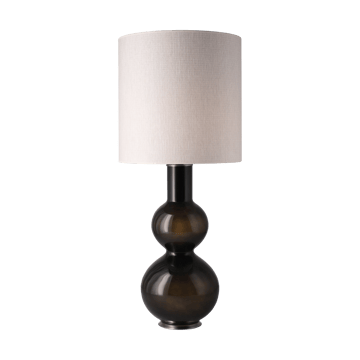 Augusta bordslampa svart lampfot - Babel Beige M - Flavia Lamps