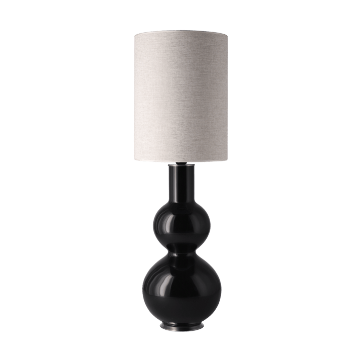Augusta bordslampa svart lampfot - London Beige L - Flavia Lamps
