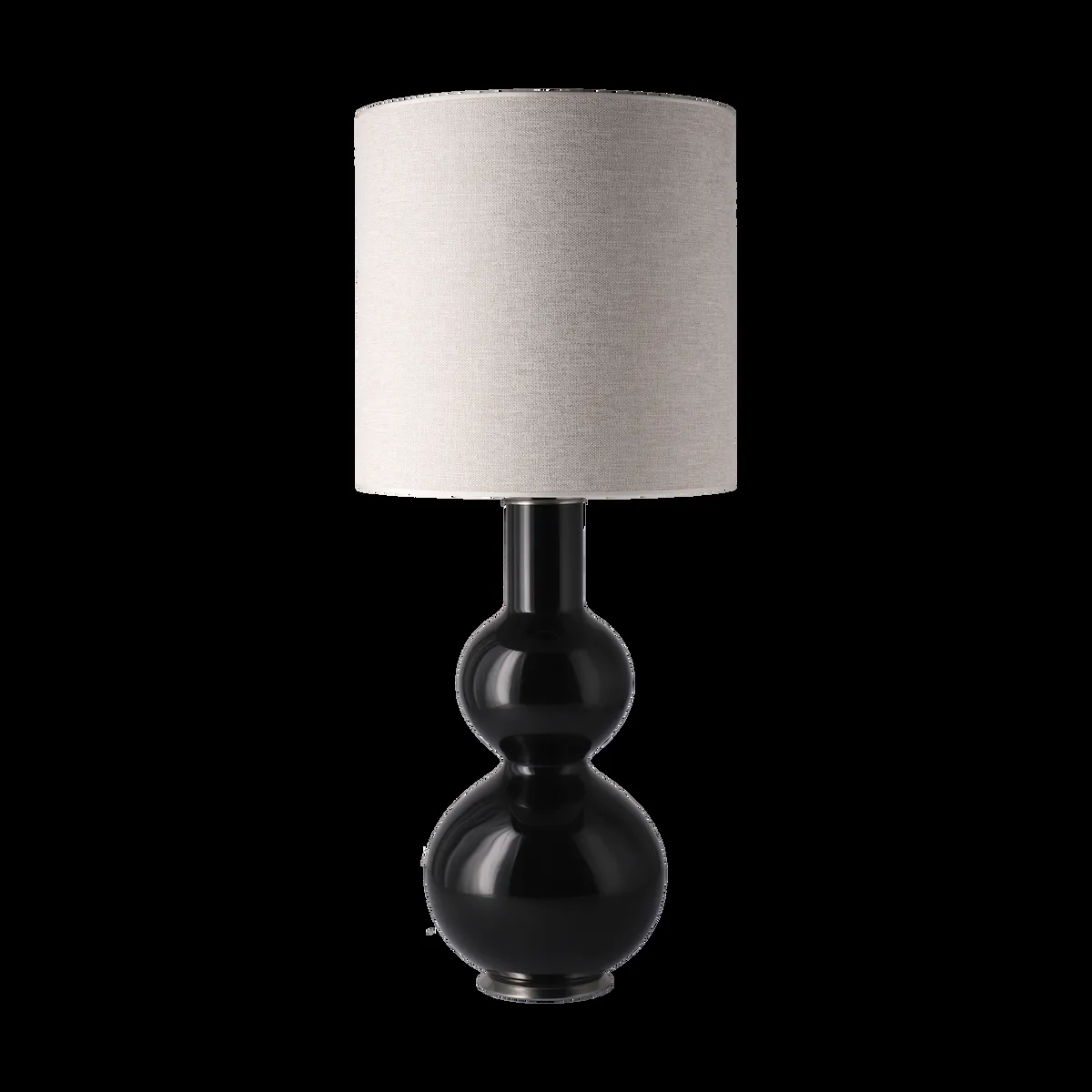 Flavia Lamps Augusta bordslampa svart lampfot London Beige M