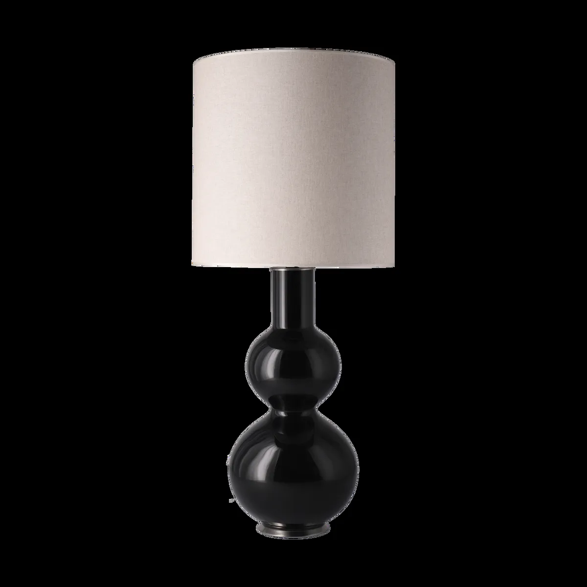 Flavia Lamps Augusta bordslampa svart lampfot Milano Tostado M
