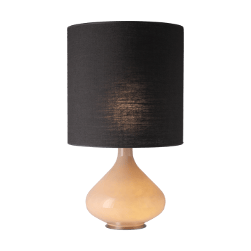 Flavia bordslampa beige lampfot - Lino Negro M - Flavia Lamps