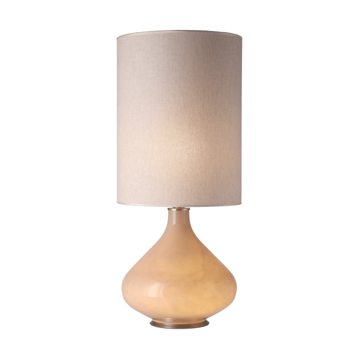 Flavia bordslampa beige lampfot - Milano Tostado L - Flavia Lamps