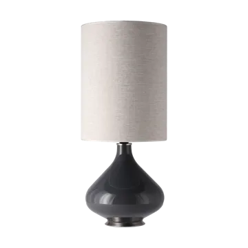Flavia bordslampa grå lampfot - London Beige L - Flavia Lamps