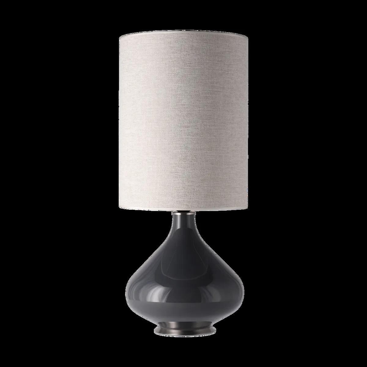 Flavia Lamps Flavia bordslampa grå lampfot London Beige L
