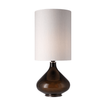 Flavia bordslampa svart lampfot - Babel Beige L - Flavia Lamps