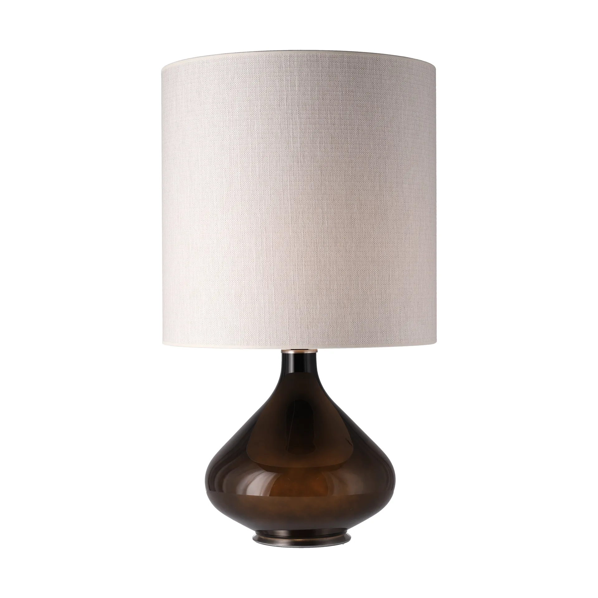 Flavia bordslampa svart lampfot, Babel Beige M Flavia Lamps
