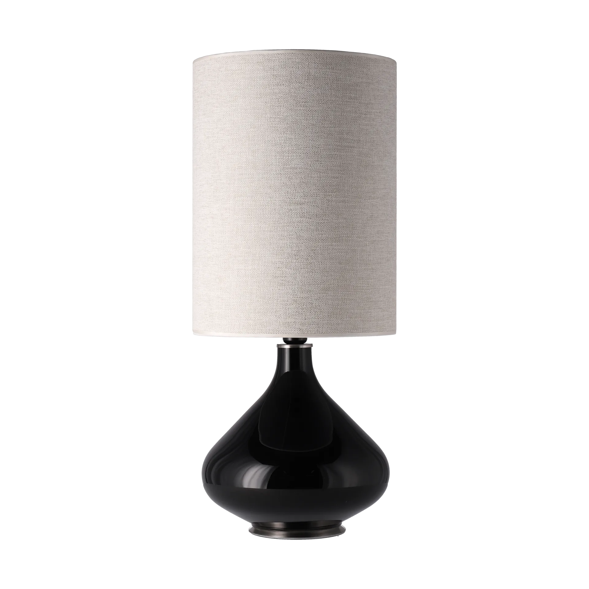 Flavia bordslampa svart lampfot, London Beige L Flavia Lamps