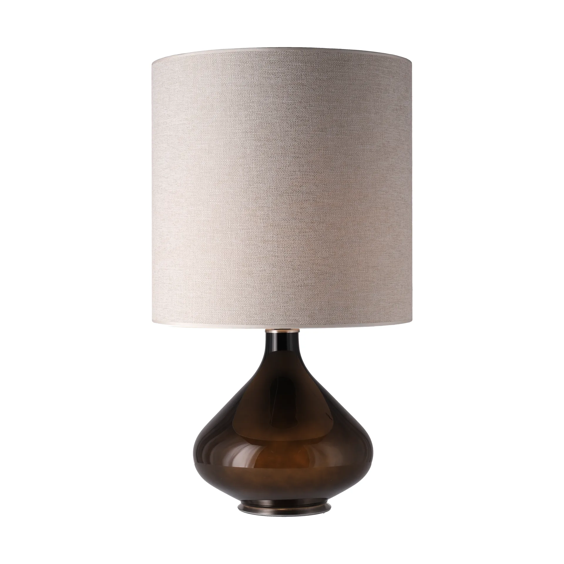 Flavia bordslampa svart lampfot, London Beige M Flavia Lamps